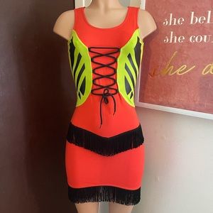 Adidas Jeremy Scott Fringe Dress